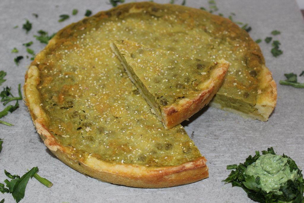 Piccole Quiche di piselli e farina di grano saraceno.